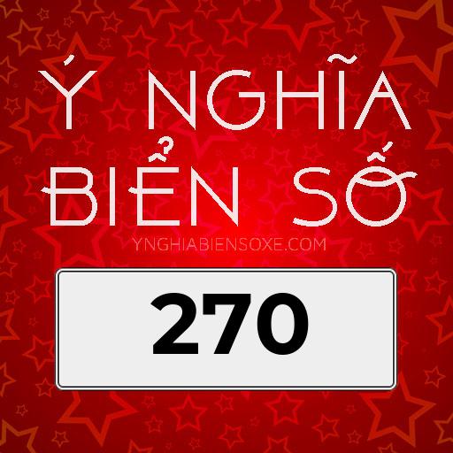 ý nghĩa biển số 270