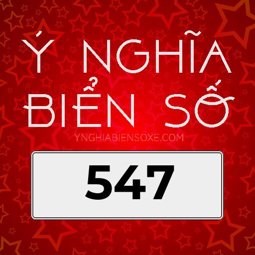 ý nghĩa biển số 547